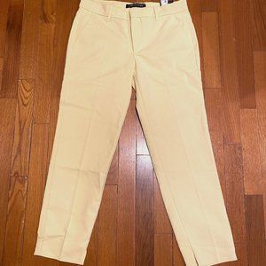 NWT ZARA Chino Fit Ankle Pants Size 38 USA 6 Yellow